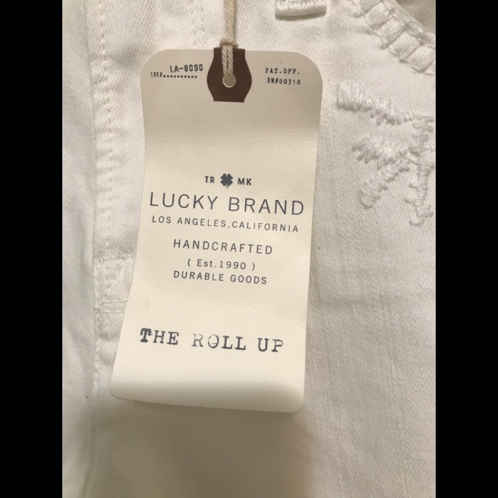 lucky brand roll up crafted emboidered shorts c3. - Picture 12 of 16